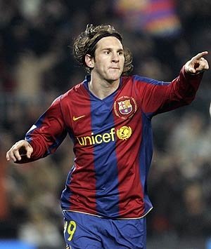 El argentino Lionel Messi, del Barceloina.