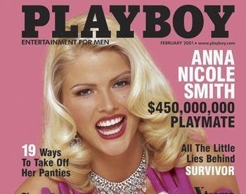 La lista está liderada por la ex conejita de 'Playboy' Anna Nicole Smith.