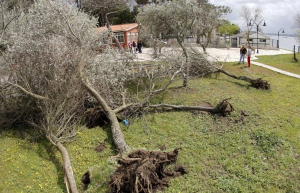 Una de las imágenes que deja el temporal a su paso por Galicia.