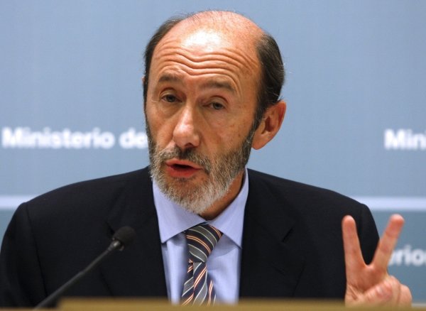 El ministro del Interior, Alfredo Pérez Rubalcaba.