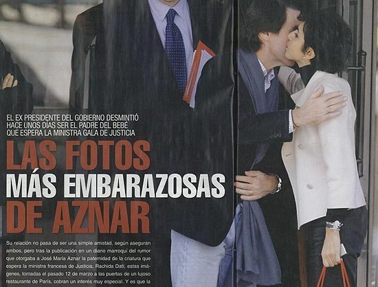 Dati y Aznar, en una de las fotografías publicadas por Interviú.