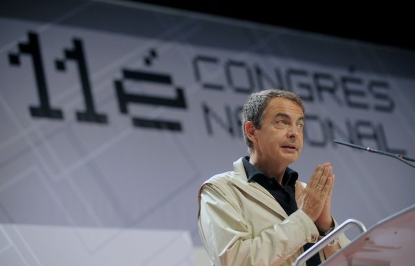 José Luis Rodríguez Zapatero, en el Congreso de Valencia. (Foto: EFE)