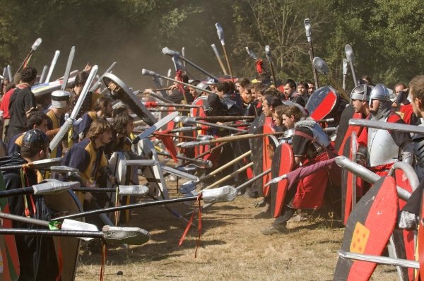 Un momento de la batalla final, que tuvo lugar junto a la aldea de Mixós.