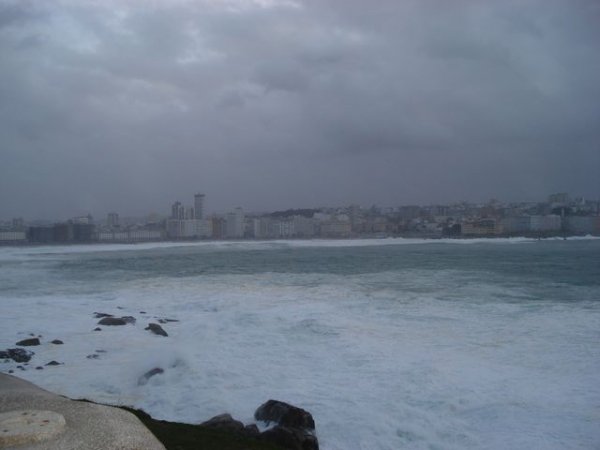 Temporal frente a las costas de A Coruña.