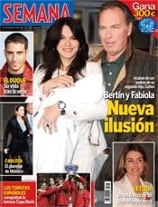 Fabiola y Bertín Osborne, con su hijo, en la portada de la revista 'Semana'.