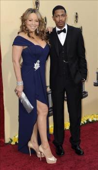 Mariah Carey y su marido, Nick Cannon. (Foto: ANDREW GOMBERT)