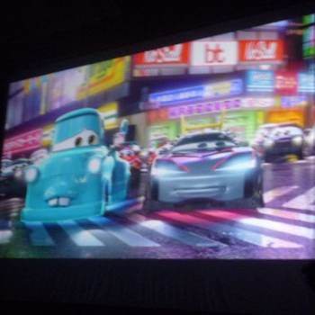 Vista de una pantalla en 3D de Sony.