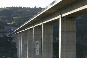 Viaducto de Portos, en el tramo Ourense-Amoeiro