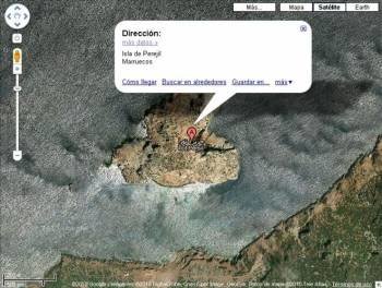 El islote de Perejil en Google Maps