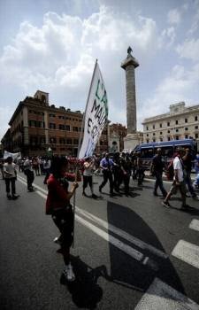 Manifestación en Roma