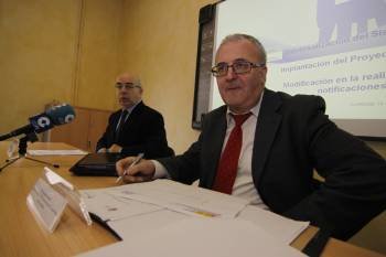 Ocampo y Blanco presentaron las novedades de administración electrónica en la Seguridad Social. (Foto: Xesús Fariñas)