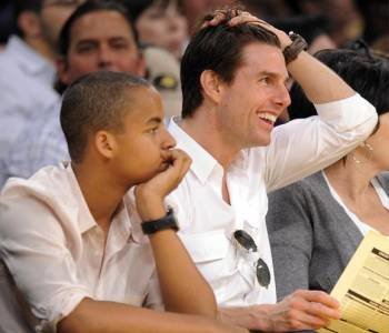 Tom Cruise disfruta junto a su hijo Connor de un emocionante partido de Los Lakers