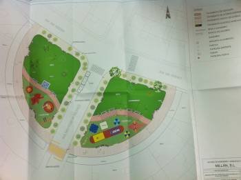 La fotografía muestra el plano que describe como quedará finalmente el jardín. (Foto: )