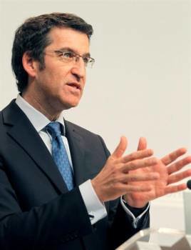 El presidente de la Xunta, Alberto Núñez Feijóo, explicó las razones jurídicas de la reclamación de la Xunta al Gobierno de 800 millones de euros que, a su juicio, corresponden a Galicia por el acuerdo de financiación autonómico. Foto: EFE
