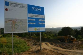 Una de las obras públicas en ejecución en Ourense, la circunvalación Este, que acumula un gran retraso. (Foto: JOSÉ PAZ)