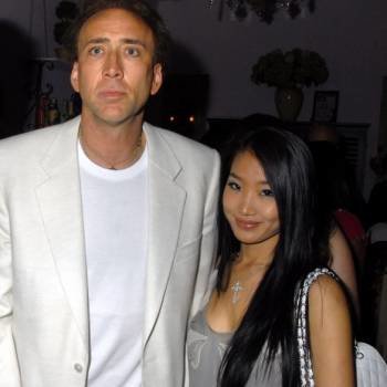 Nicolas Cage con su mujer, Alice Kim. Foto: EFE