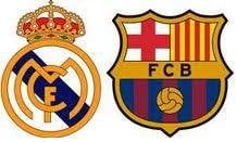 Escudos del R. Madrid y el F.C. Barcelona
