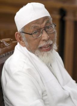 El clérigo islámico Abu Bakar Bashir.