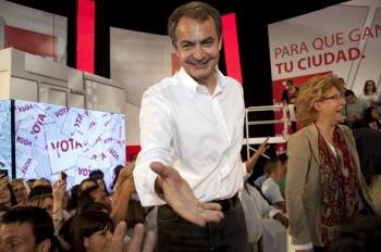 Zapatero en Cáceres. (Foto: E.M.G.)