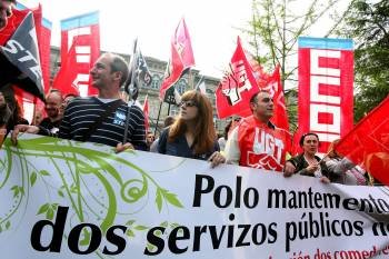 Manifestación sindical reivindicando empleo público. (Foto: ARCHIVO)