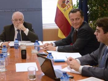 Morlán y Hernández, en un momento de la reunión que mantuvieron el pasado martes en Fomento. (Foto: BAFYPRESS)