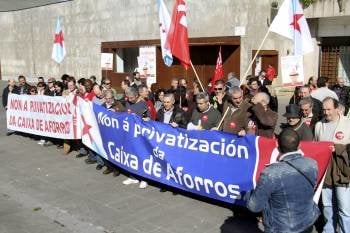 Movilización sindical en febrero contra la privatización. (Foto: ARCHIVO)