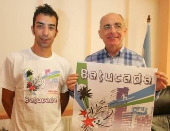 Afonso Delgado y Jiménez Morán, durante la presentación de la Batucada. (Foto: MARCOS ATRIO)
