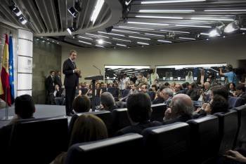 José Luis Rodríguez Zapatero, durante la rueda de prensa en la que anunció el adelanto electoral. (Foto: EMILIO NARANJO)