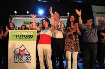 Acto central de la campaña del BNG en Ourense en las pasadas elecciones municipales. (Foto: JOSÉ PAZ)