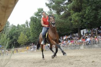 Uno de los caballos participantes en las demostraciones que se sucedieron en el Puzo do Lago (Foto: MARTIÑO PINAL)