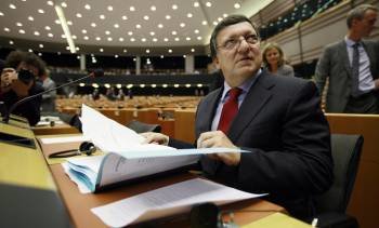 Barroso, durante su comparecencia ante la Eurocámara.  (Foto: ARCHIVO)