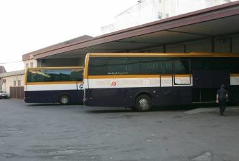 La estación de autobuses de Verín, en la que terminarían todas las rutas. (Foto: MARCOS ATRIO)