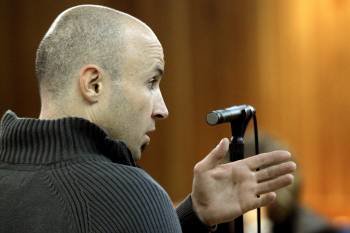 El presunto etarra Gurutz A. durante el juicio que se sigue en la Audiencia Nacional