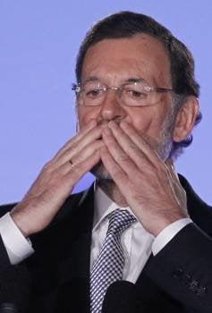 Mariano Rajoy celebrando el triunfo