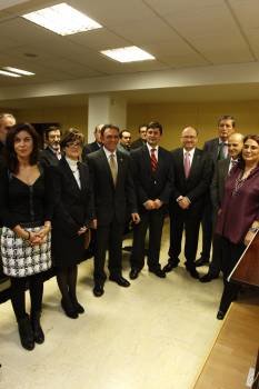 La nueva junta de gobierno, con Samuel Juárez. (Foto: XESÚS FARIÑAS)