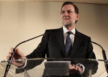 Mariano Rajoy, en la Zarzuela, tras unirse con Zapatero