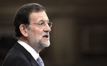 El líder del PP, Mariano Rajoy, al inicio de su discurso en la sesión de su investidura como presidente del Gobierno (Foto: EFE)