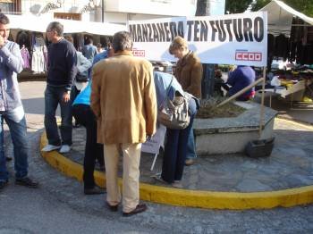 Pancarta colocada por los trabajadores de Meisa, durante su campaña de movilizaciones. (Foto: LUIS BLANCO)