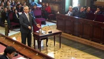 El juez Baltasar Garzón, ayer en su comparecencia ante el Tribunal Supremo.