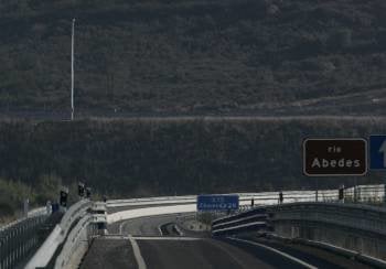 Tramo de la A-75, entre Verín y la frontera portuguesa. (Foto: MARCOS ATRIO)