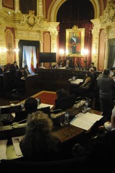 Imagen de una de las últimas sesiones plenarias del Concello. (Foto: MARTIÑO PINAL)