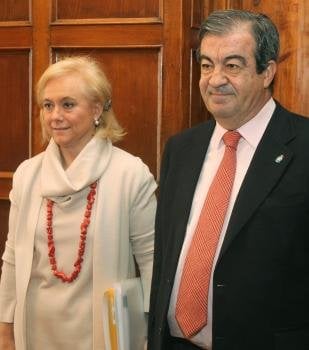 Los candidatos de Foro y PP a la Presidencia de Asturias, Francisco Álvarez-Cascos y Mercedes Fernández.
