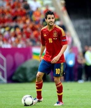 El jugador de la selección española Cesc Fábregas durante el partido de la Eurocopa 2012. Foto: EFE/BARTLOMIEJ ZBOROWSKI