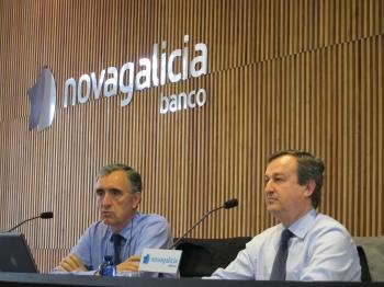 El presidente de Novagalicia (NCG) Banco, José María Castellano, y el consejero delegado, César González-Bueno