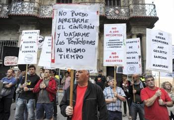 Manifestación ayer en Pamplona. (Foto: VILLAR LÓPEZ)