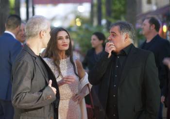 Berger, Ángela Molina y el realizador Benito Zambrano, en Los Ángeles. (Foto: A.A.)