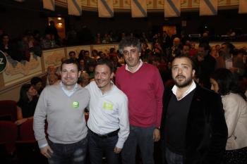 Los cuatro cabezas de lista de Compromiso por Galicia: Marrube, Bascuas, Bouza y Cuiña. (Foto: Xesús Fariñas)