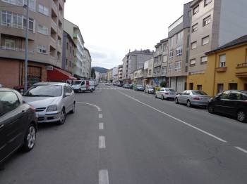 Las tuberías de la calle Campogrande, al igual que todas las de A Rúa, serán recogidas en un plano. (Foto: J.C.)