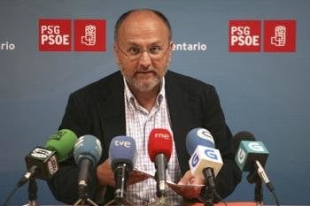 El portavoz del grupo socialista en el Parlamento de Galicia, Abel Losada