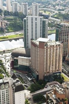 Imagen aérea del exclusivo hotel 'Sheraton' de São Paulo